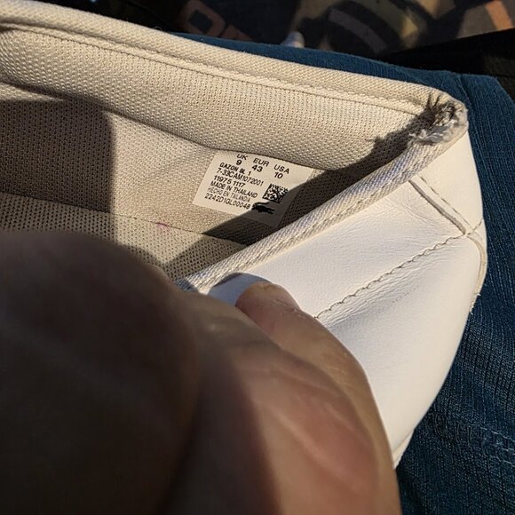 Mens Size 10 - LACOSTE Graduate BL Leather Loafers White Alligator - Picture 9 of 9